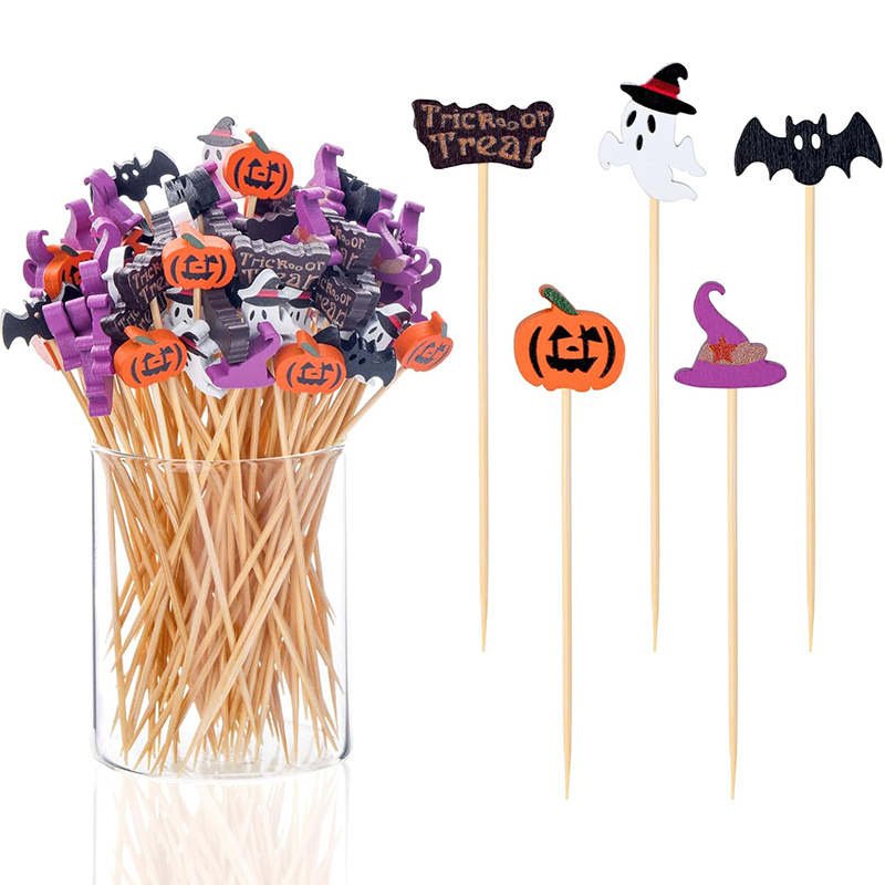 Centerpiece Stick - 50/100 szt. Wykałaczki na Halloween Jednorazowe
