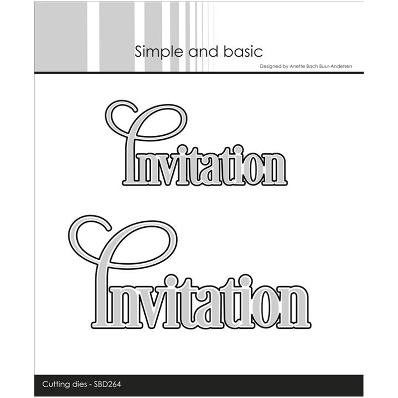 Papercraft Supply Invitation - Zaproszenie słowa wykrojniki do metalu do