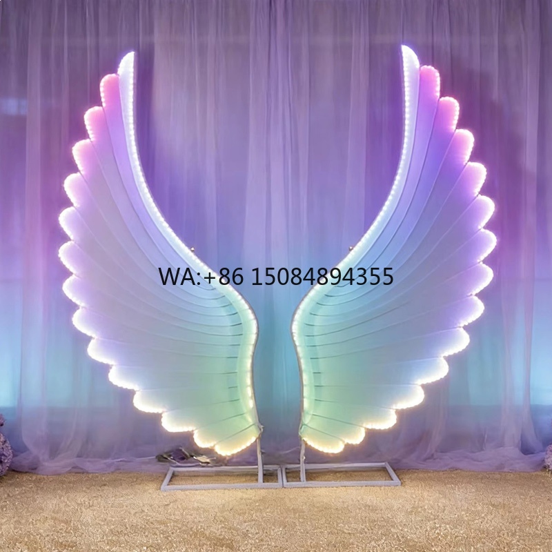 Event & Party Supply - Świecące Skrzydła Anioła, Kolorowe Skrzydła LED,