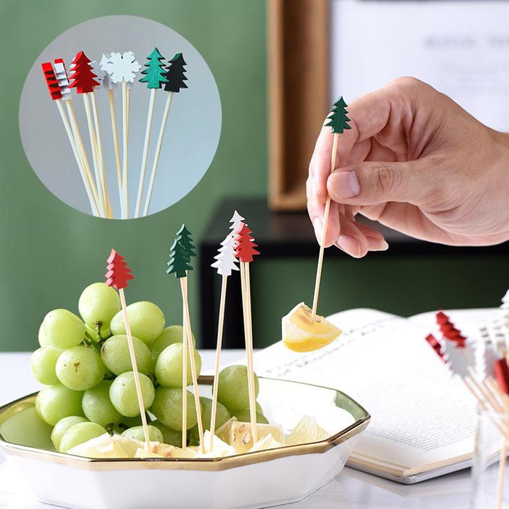 Centerpiece Stick - 50 szt. Świąteczne wykałaczki do koktajli,
