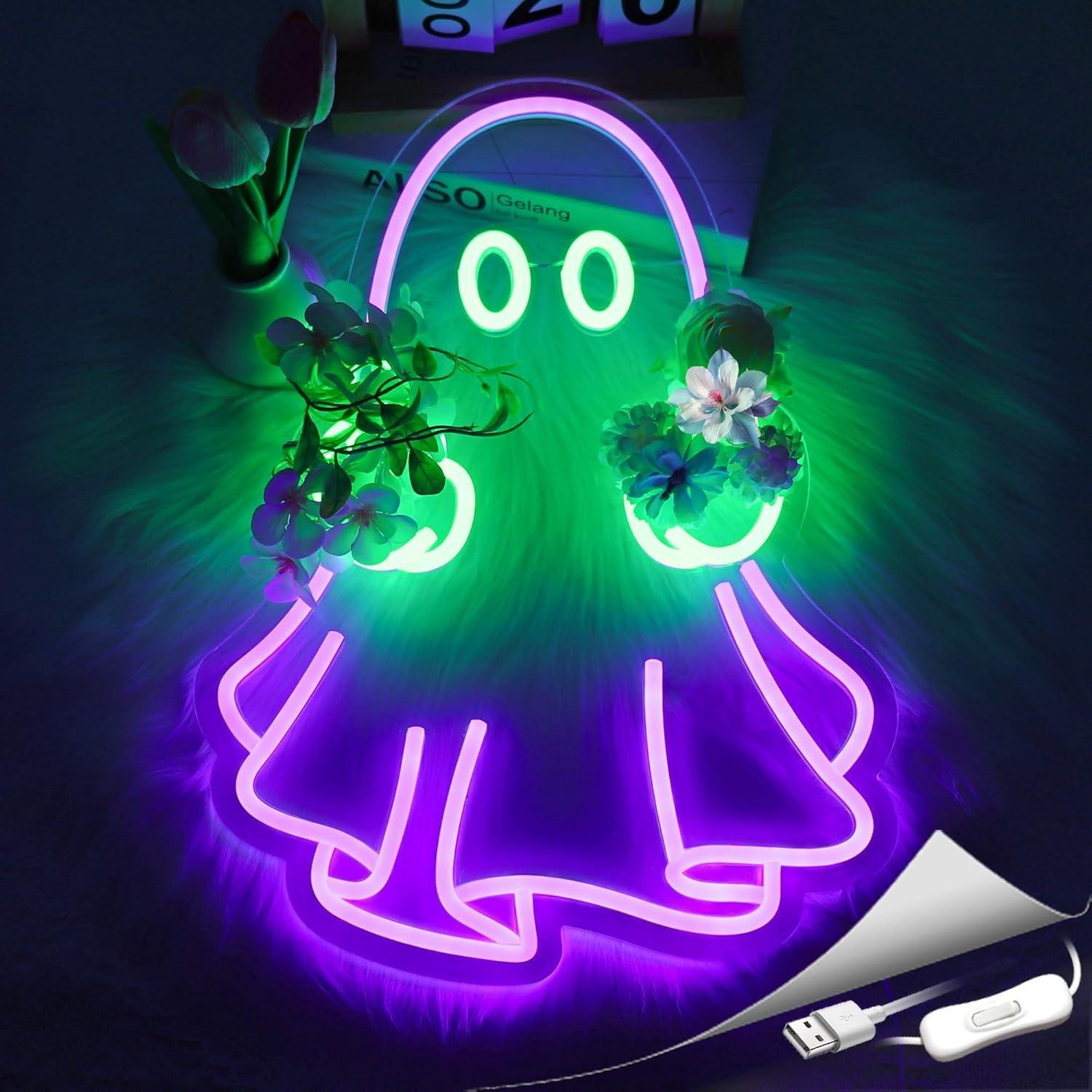 Neonowy znak duch, zasilany pr – Neon Sign Party recenzja i cena