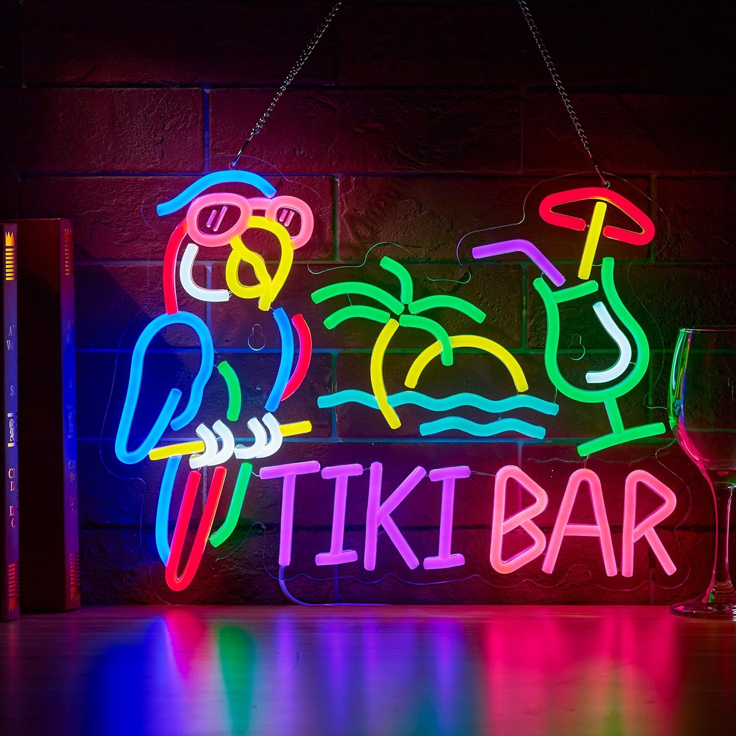 Neonowy Znak Tiki Bar Papuga P – Neon Sign Party recenzja i cena